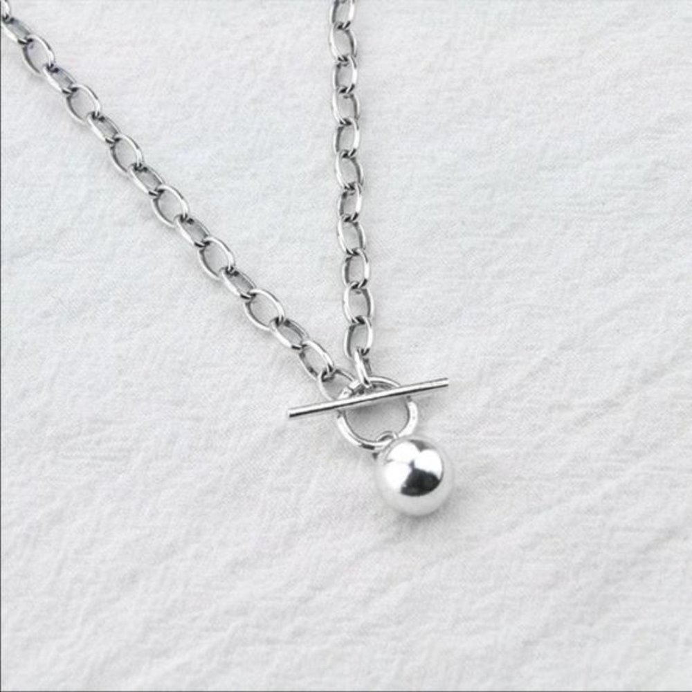 “ 20 “ NEW 925 STERLING SILVER TOGGLE LINK NECKLACE - Picture 5 of 7